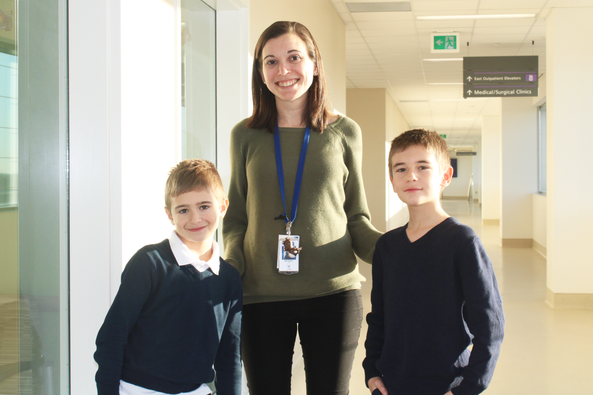 Dr. Lara Hart with two of her patients.