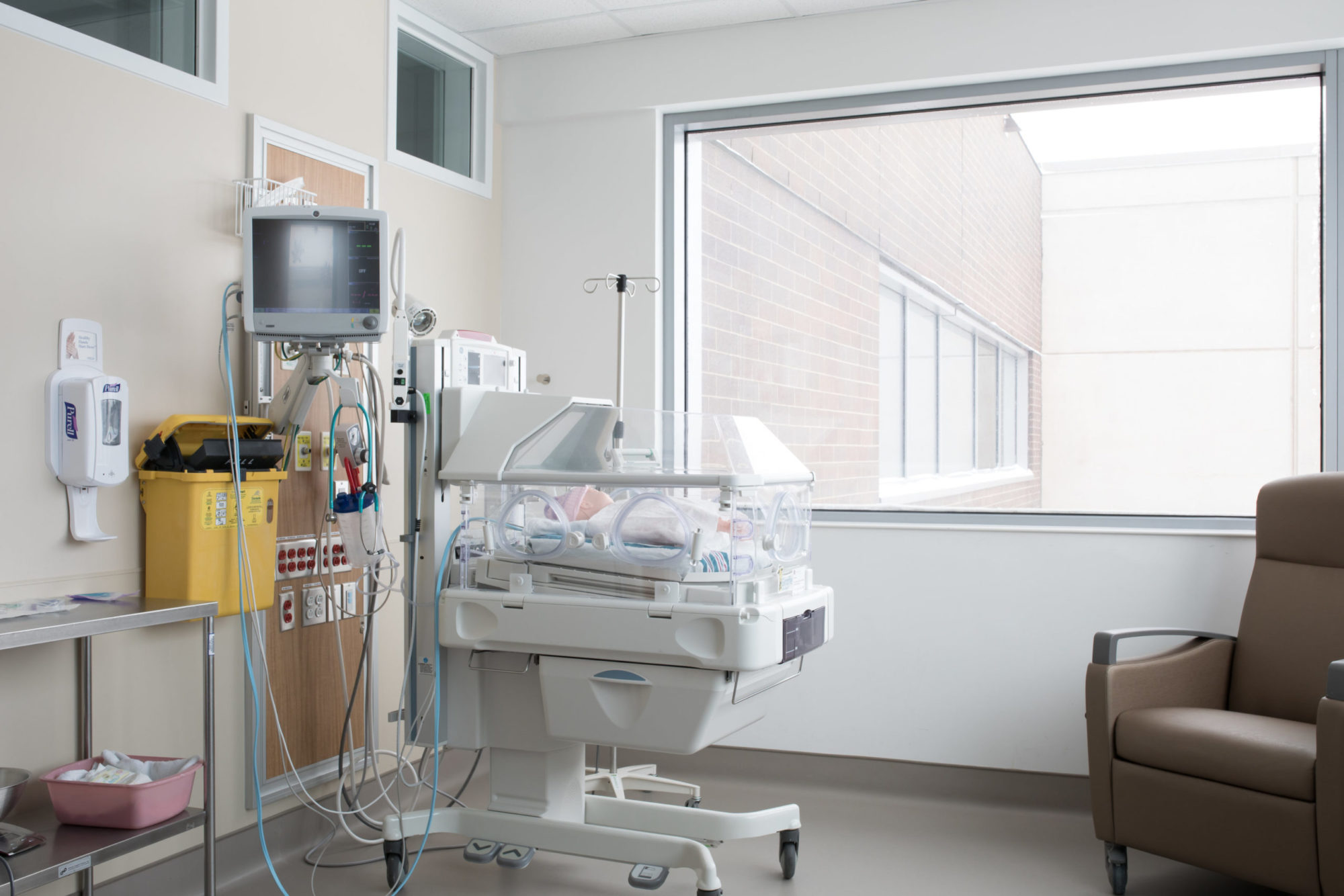 A NICU room at Humber River Hospital