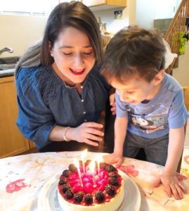 Antonina with her son.