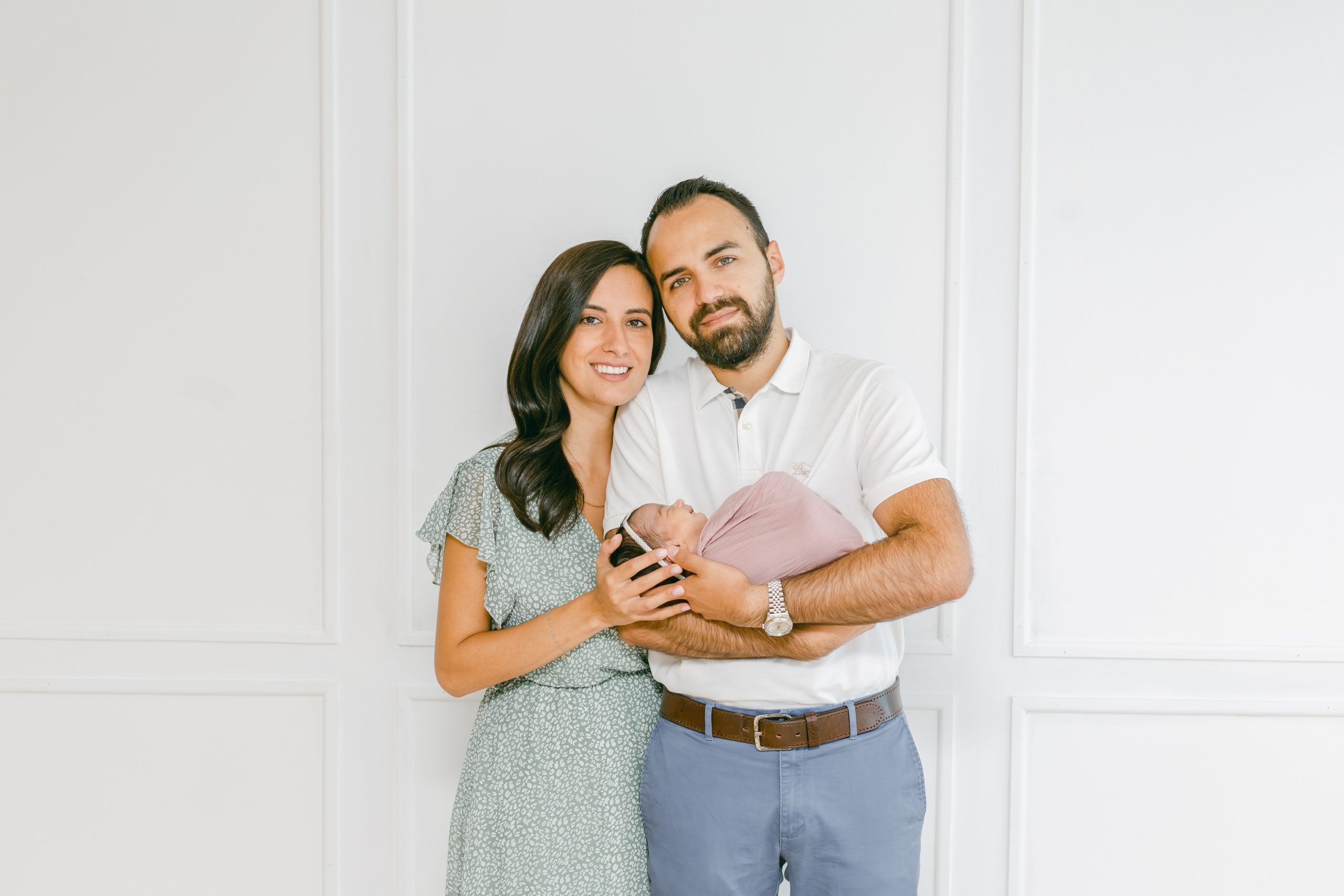 Grateful Labour and Delivery patient Angela with her husband and baby