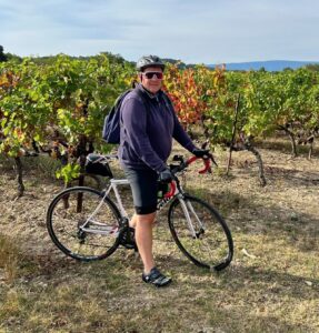 Michael on a bike