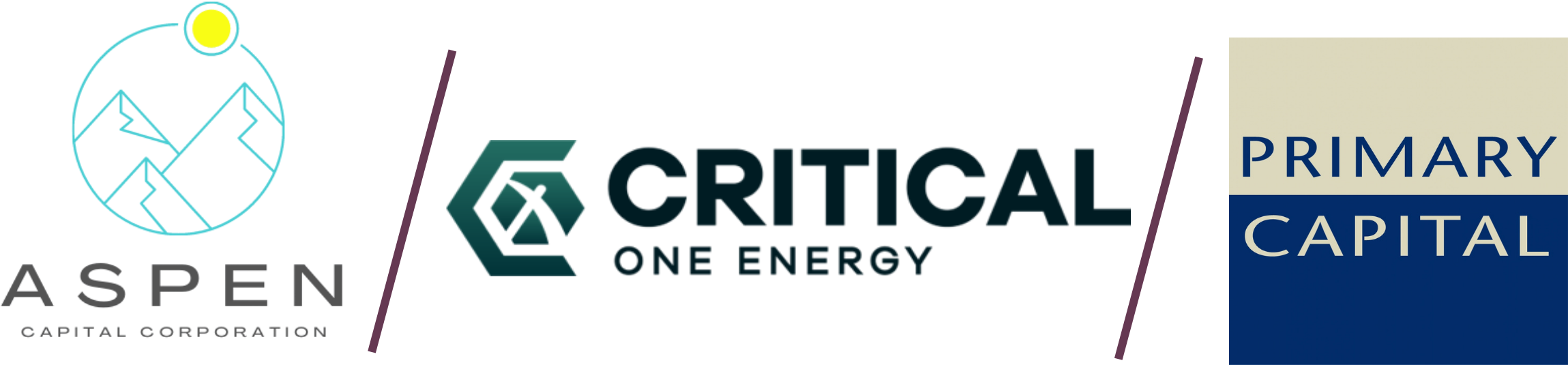 Aspen, Critical One Energy, Primary Capital Logo